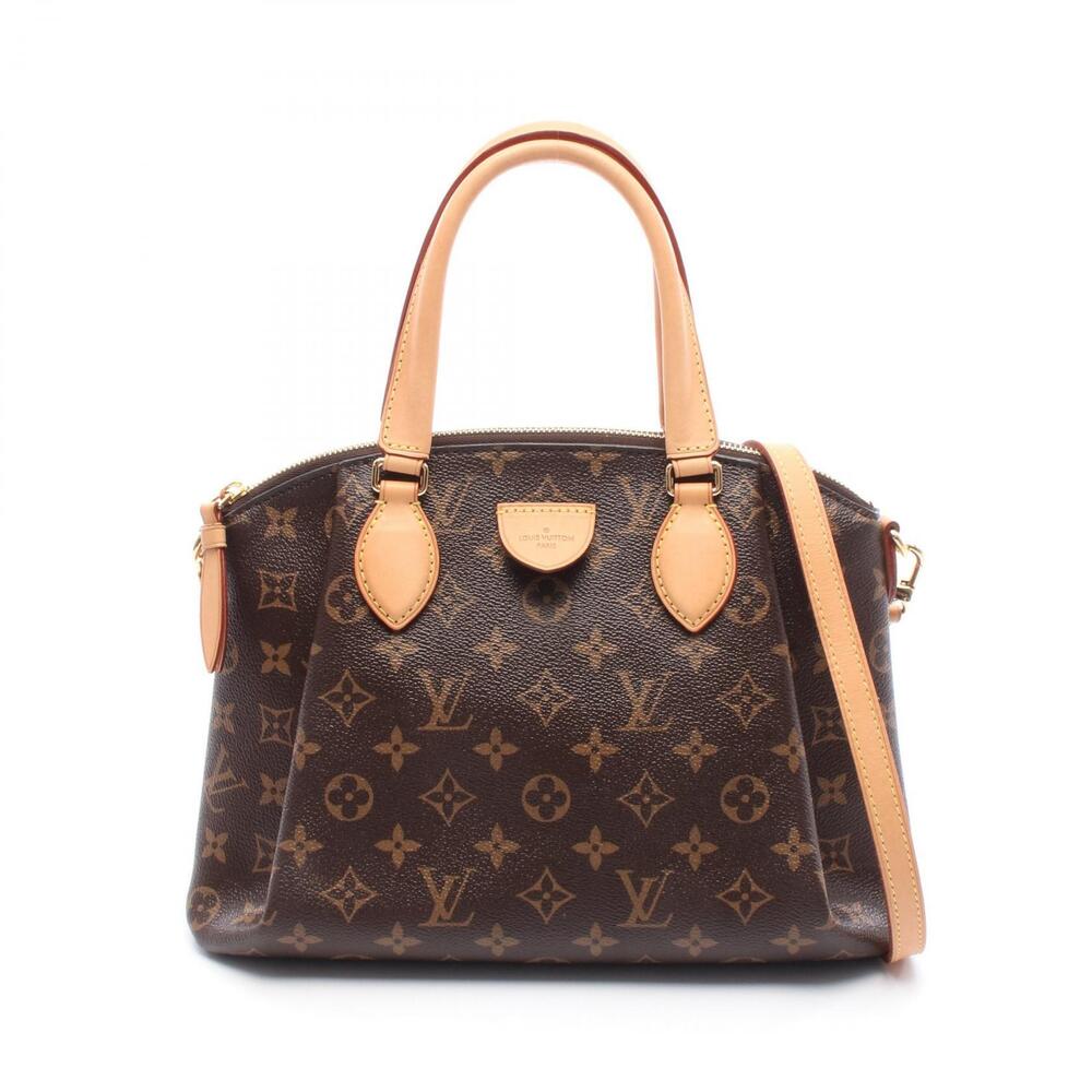Louis Vuitton Rivoli Handbag Canvas Leather Monogram Brown
